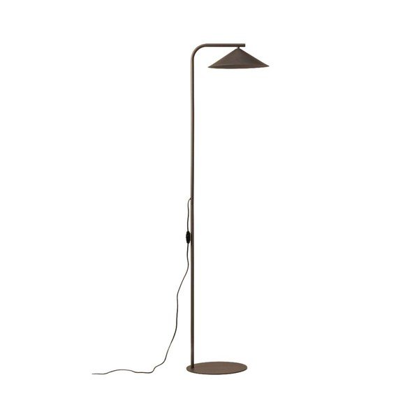 Lampada da terra marrone in metallo (altezza totale 160 cm) Nocte – Micadoni 