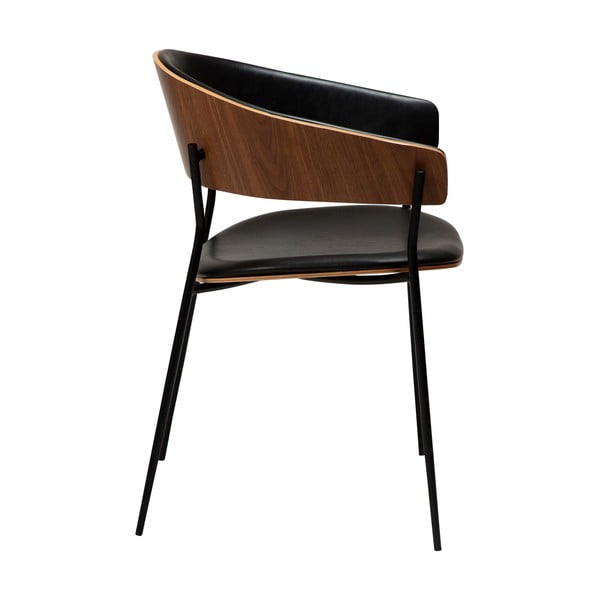 Sedia da pranzo nera/colore naturale scuro con braccioli Crib – DAN-FORM Denmark-image-3