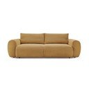 Divano color senape allungabile con rivestimento in velluto a coste 257 cm Lucien – Bobochic Paris