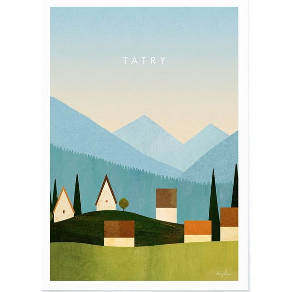 Poster 50x70 cm Tatry - Travelposter