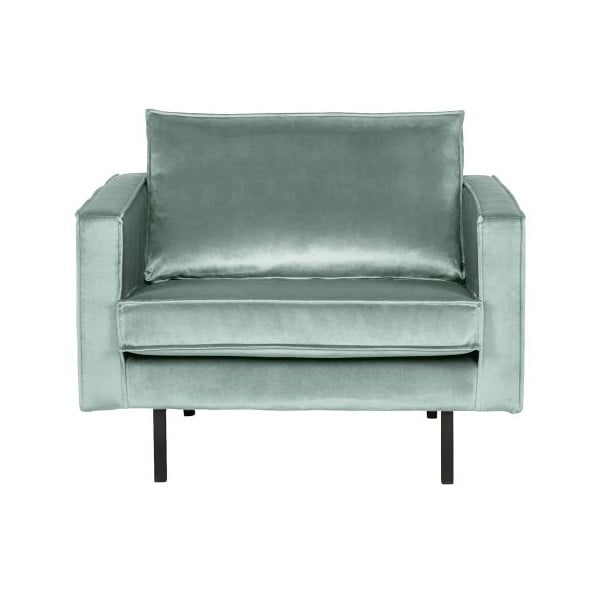 Poltrona in velluto verde menta Rodeo - BePureHome