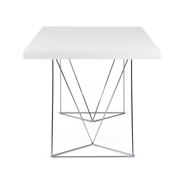 Tavolo a cavalletto bianco, lunghezza 160 cm - TemaHome-image-4