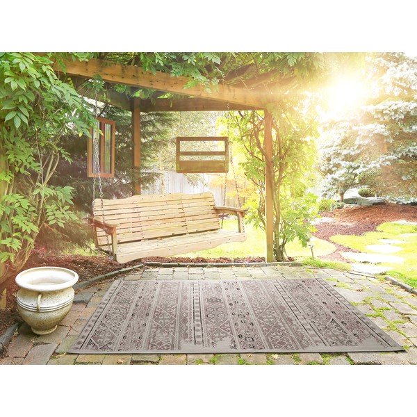 Tappeto da esterno beige , 120 x 170 cm Bilma - Universal-image-1