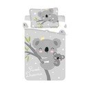 Set copripiumino e federa da bambini grigio in cotone per culla 100x135 cm Koala "Sweet Dreams" – Jerry Fabrics