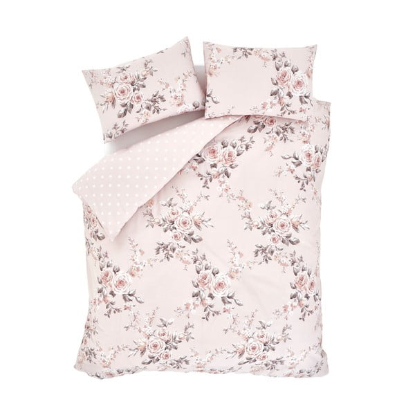 Biancheria da letto rosa estesa per letto matrimoniale 230x220 cm Canterbury Floral - Catherine Lansfield