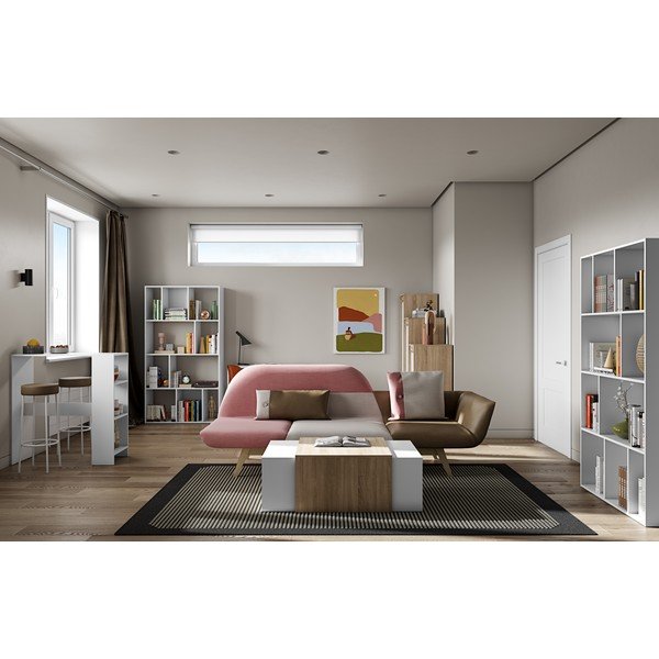 Tavolo bar bianco 94x40 cm Gavarnie - TemaHome-image-1