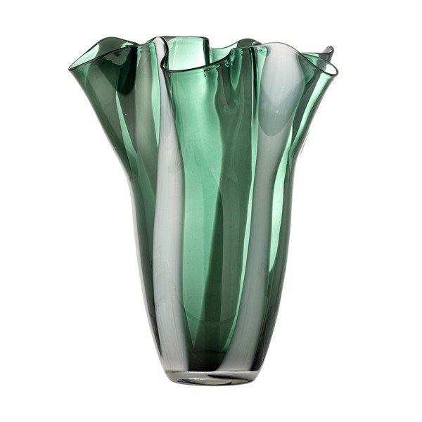 Vaso verde in vetro fatto a mano (altezza 32 cm) Lettice - Bloomingville-image-3