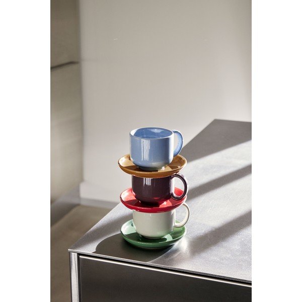 Tazza verde e crema in gres Amare - Hübsch-image-1