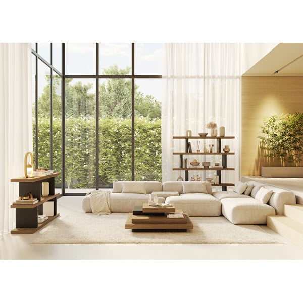 Libreria marrone-nera in noce 163x172 cm Step - TemaHome-image-1