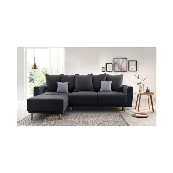 Divano letto grigio scuro Mola, angolo sinistro - Bobochic Paris-image-4