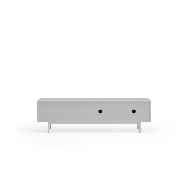 Mobile TV grigio-color legno naturale effetto rovere 180x52 cm Sierra - Teulat-image-4