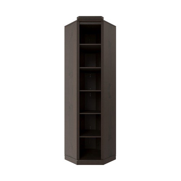 Libreria marrone scuro in pino massiccio 85x219x56 cm Anita – Støraa