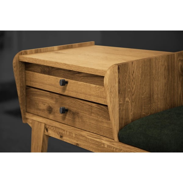 Panca in rovere con cassetti con seduta verde Retro - The Beds-image-4