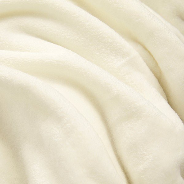 Coperta color crema in microflanella 220x240 cm Flanou – douceur d'intérieur-image-2