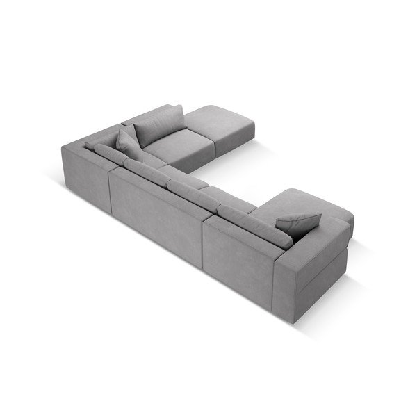 Divano a U angolare grigio chiaro, angolo destro Esther - Milo Casa-image-3