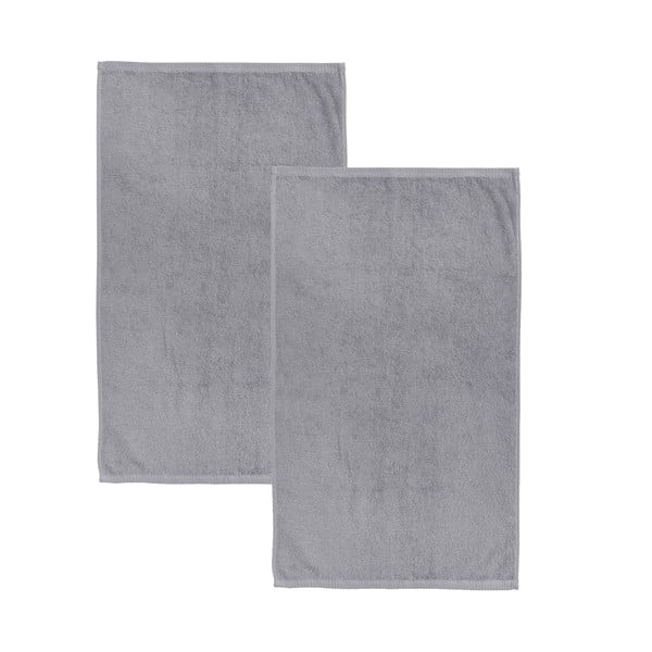 Set di asciugamani con asciugatura rapida e tipo terry grigi in cotone 2 pz 90x140 cm Quick Dry – Catherine Lansfield