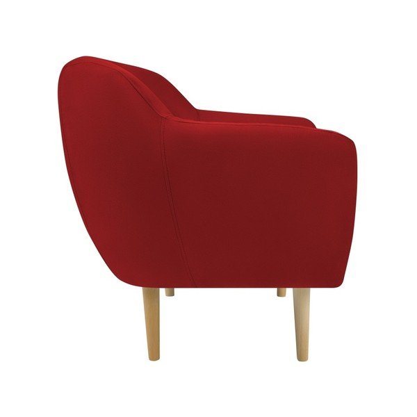 Poltrona in velluto rosso Sardaigne - Mazzini Sofas-image-3