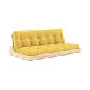 Divano letto in velluto a coste giallo 196 cm Base - Karup Design