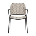 Set di 2 sedie da giardino in metallo nero e beige Taku - Exotan