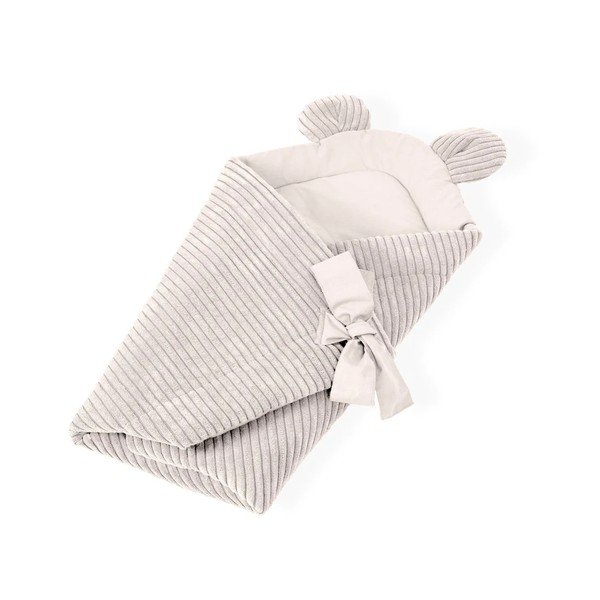 Copertina per neonati beige in velluto a coste 35x65 cm – Meowbaby-image-1