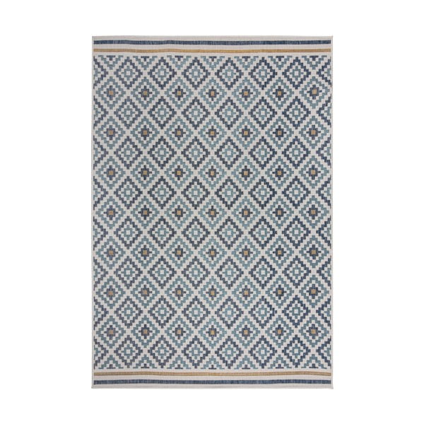 Tappeto da interno e esterno giallo e blu 120x170 cm Zia Trellis – Flair Rugs