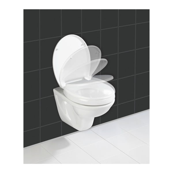 Sedile per wc leggermente rialzato con chiusura facilitata per anziani , 43,5 x 37 cm Secura - Wenko-image-4