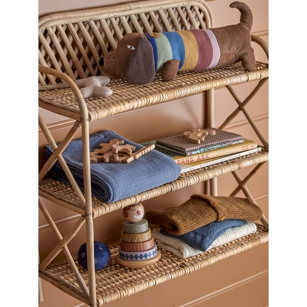 Coperta per neonati in cotone blu scuro 100x80 cm Muslin - Bloomingville Mini-image-1