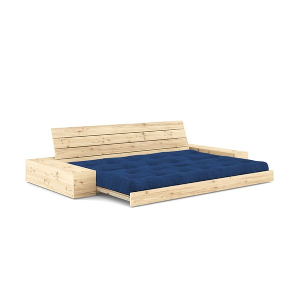 Divano letto in velluto a coste blu 244 cm Base - Karup Design-image-4