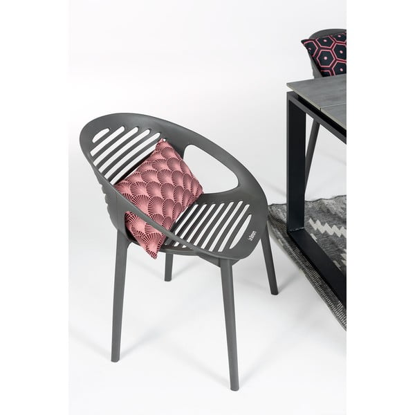 Set di mobili da giardino grigi con 6 sedie Joanna Strong - Le Bonom-image-3