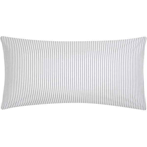 Federa decorativa in cotone bianco e grigio Kjana, 40 x 80 cm - Westwing Collection-image-2
