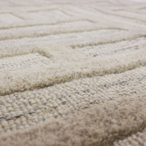 Tappeto greige in lana tessuto a mano 140x200 cm Elva  – Flair Rugs-image-4