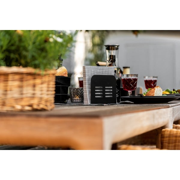 Set portaposate e portatovaglioli in metallo Black Outdoor Kitchen Baco - Wenko-image-1