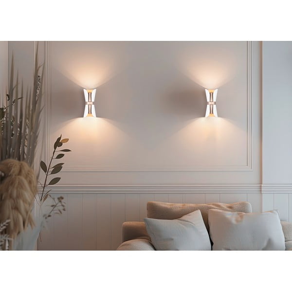 Lampada da parete in colore bianco-bronzo Coat - Trio-image-1