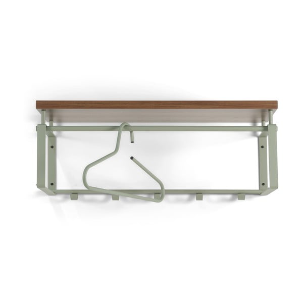 Attaccapanni da parete marrone/verde polveroso in metallo con scaffale 70 cm Rex – Spinder Design-image-2