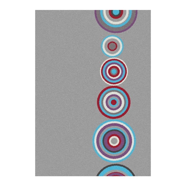 Tappeto grigio Boras Circles, 67 x 250 cm - Universal