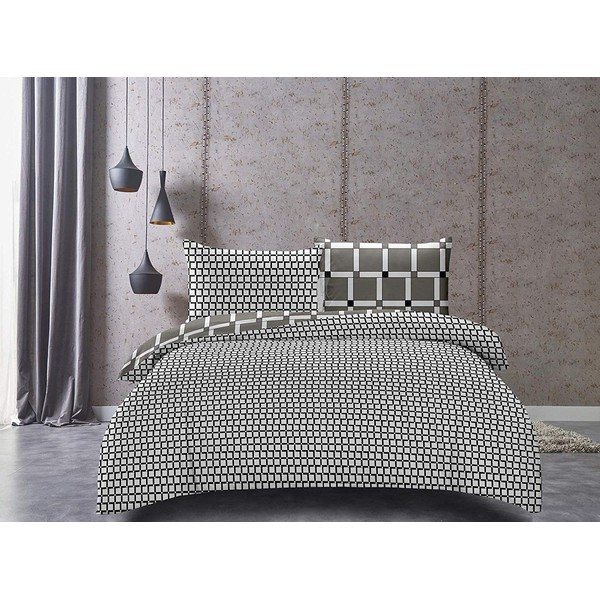 Biancheria da letto singola in microfibra marrone 135x200 cm Wall - AmeliaHome-image-1