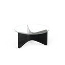 Tavolino rotondo nero con piano in vetro 87x87 cm Madera - Umbra