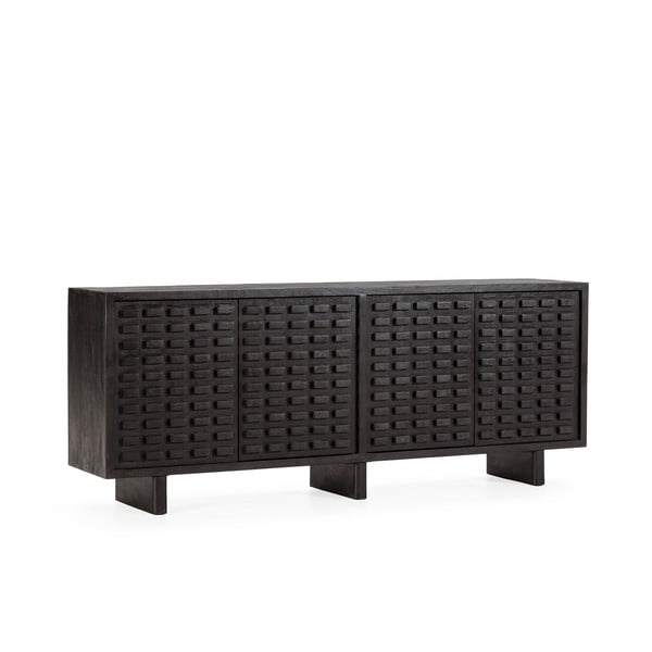 Cassettiera nera in mango massiccio 200x80x40 cm Inaya – MOME-image-3