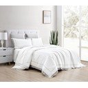 Set copripiumino e federa bianco in raso di cotone per letto singolo con lenzuolo incluso/6 pezzi 140x200 cm Diana – Mila Home Luxury