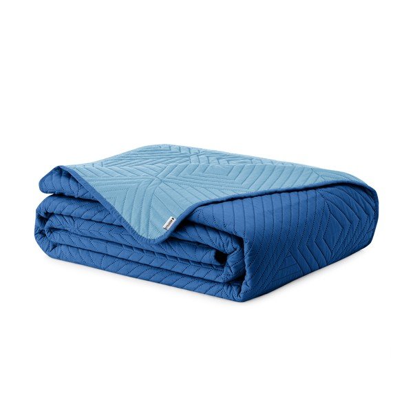Copriletto blu in microfibra con rivestimento trapuntato 240x260 cm Softa – Restilo