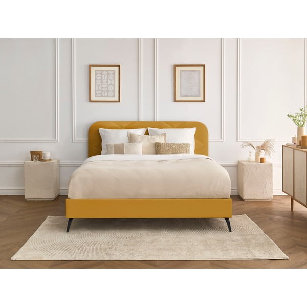 Letto matrimoniale imbottito con rete inclusa 180x200 cm Prune – Bobochic Paris-image-4