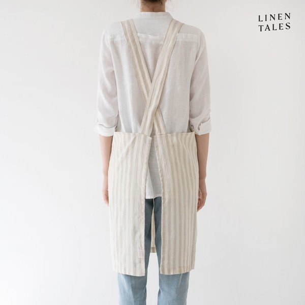 Grembiule in lino Natural White Stripes - Linen Tales-image-2