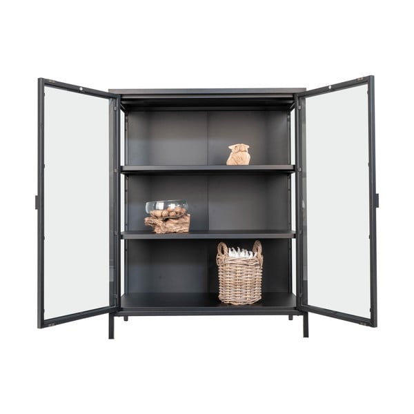 Vetrina in metallo nero 80x101,5 cm Brisbane - House Nordic-image-2