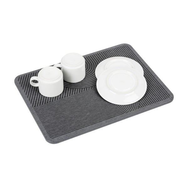 Tappetino scolapiatti grigio in diatomite 40x30 cm Damon – Wenko