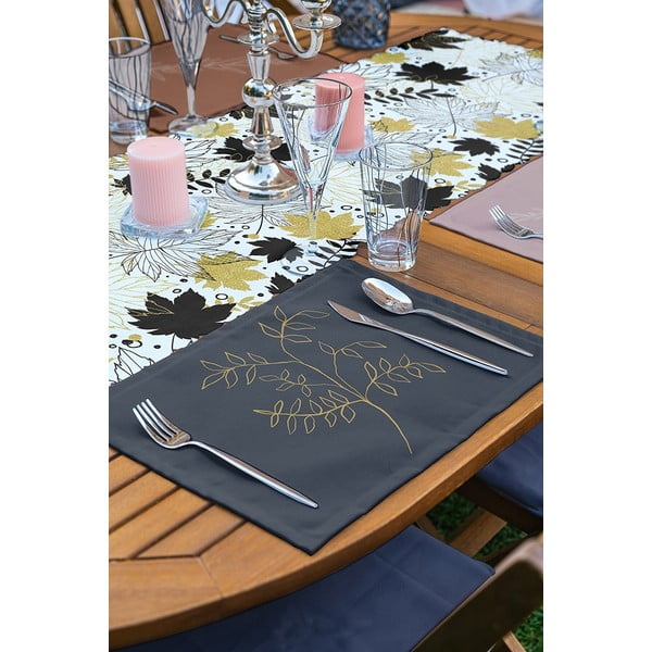 Set di 4 tovagliette e runner in tessuto - Minimalist Home World-image-3