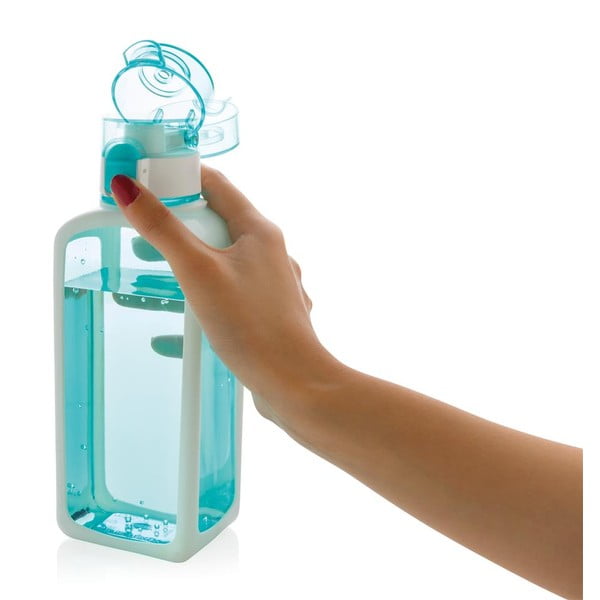 Modrá uzamykatelná lahev s automatickým otvíráním XD Design Collection, 600 ml-image-2