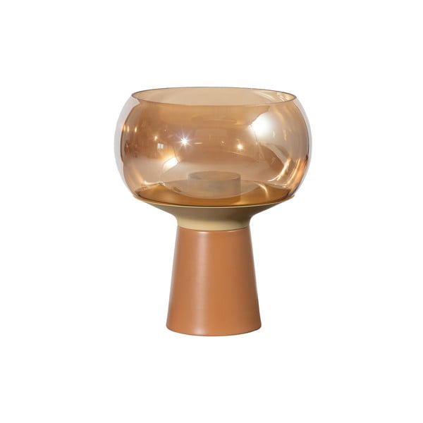 Lampada da tavolo in metallo arancione, altezza 28 cm - BePureHome-image-2