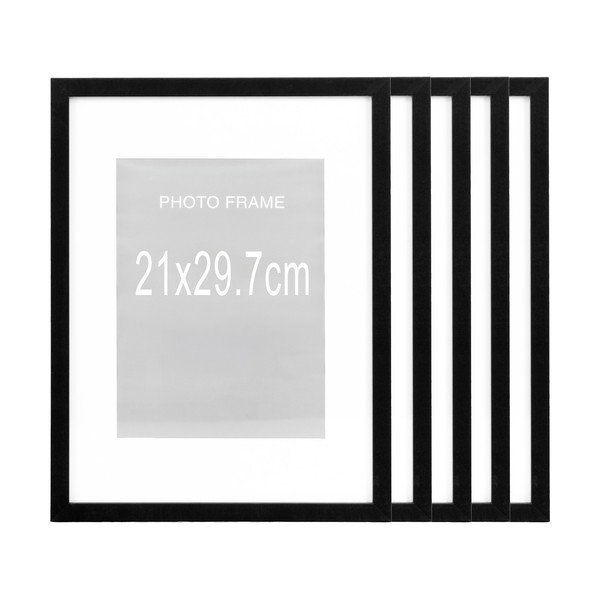 Cornici in set nere 5 pz 21x30 cm Marbella – House Nordic
