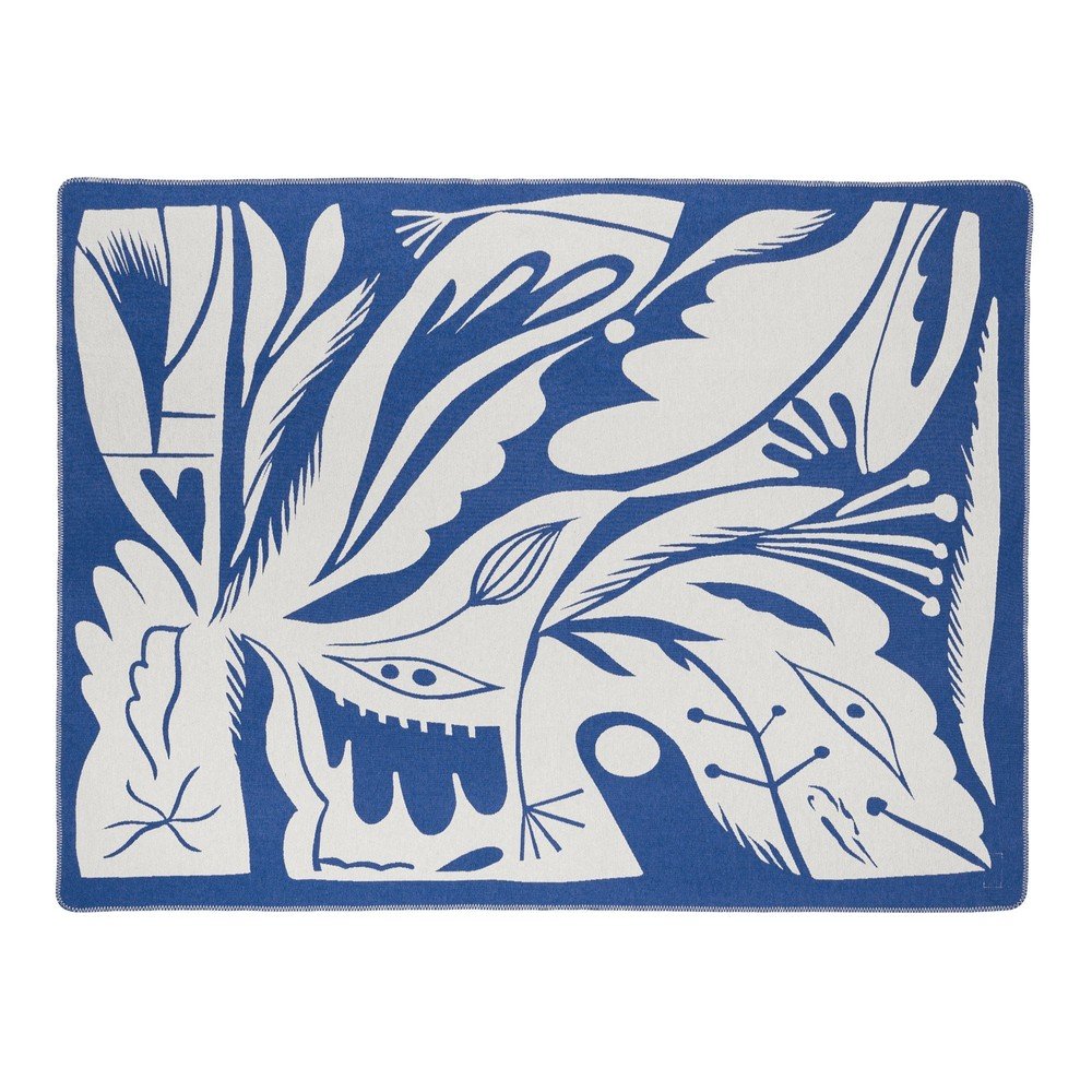Coperta blu 165x200 cm Lino – noo.ma | Coperte