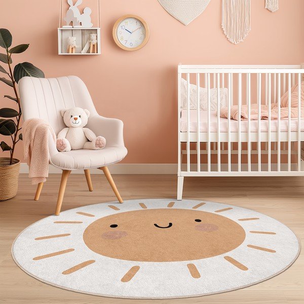Tappeto per bambini lavabile ø120 cm Sunny World – Mila Home-image-3